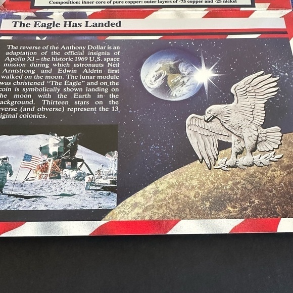 1979–1980 Susan B. Anthony Dollar Set – Uncirculated P/D/S (6 Coins) in Display - Picture 5 of 16